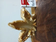 Epoxy Resin Leaf Ashtray W/Wood Chips