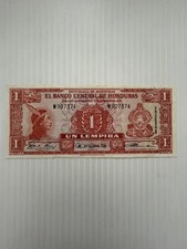 Honduras 1 Lempira 1961 Nice Condition Rare