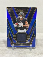 2025 Panini Select Jayden Higgins Blue Prizm Rookie Swatches #RSW-JHS