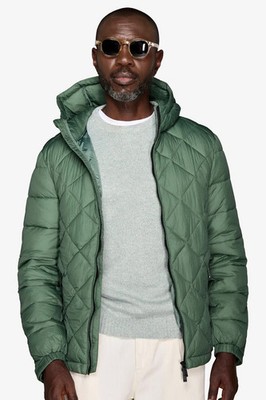 Dan John Herren grüne gefütterte Jacke mit Kapuze Wintermantel alle Größen XS bis 2XL