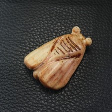 Rare Chinese Jade Carved Cicada Statues Necklace Pendant Amulet