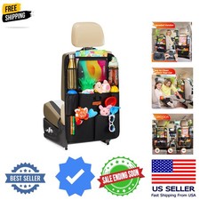 Upgraded Car Organizer with 11-inch Tablet Holder, 8 Pockets, Car Seat Protec...