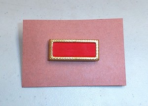 US Army Red Meritorious Unit Citation (MUC MUA) Ribbon w/ Large Frame