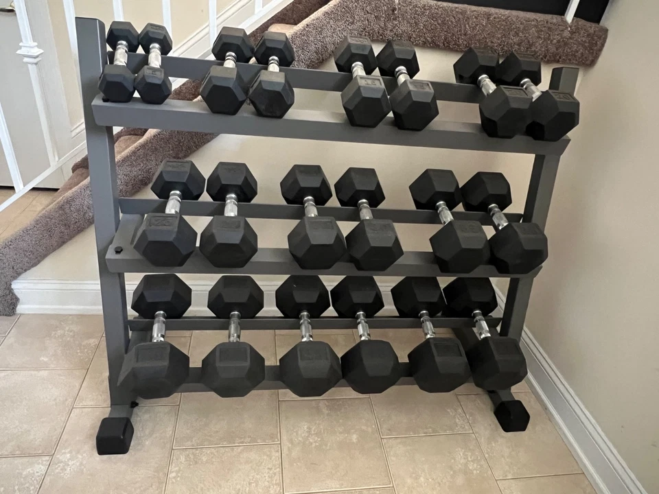 Juego de mancuernas de goma nuevas con cremallera (montadas) Foto 2 de 4