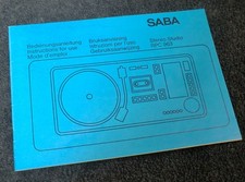 SABA Stereo Studio RPC 963 Bedienungsanleitung + SERVICE SCHALTBILD +Gerätepass