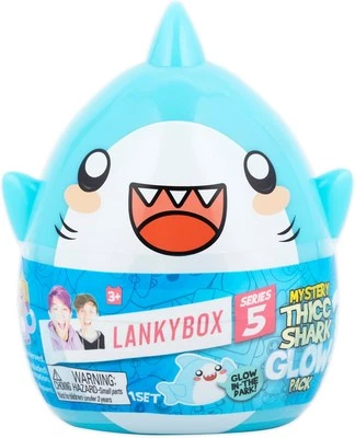 LankyBox Mystery Thicc Shark Glow Pack with 5 Exciting Toys to Discover...