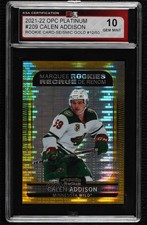 2021-22 O-Pee-Chee Platinum Seismic Gold /50 Calen Addison KSA 10 GEM MINT 0sc3