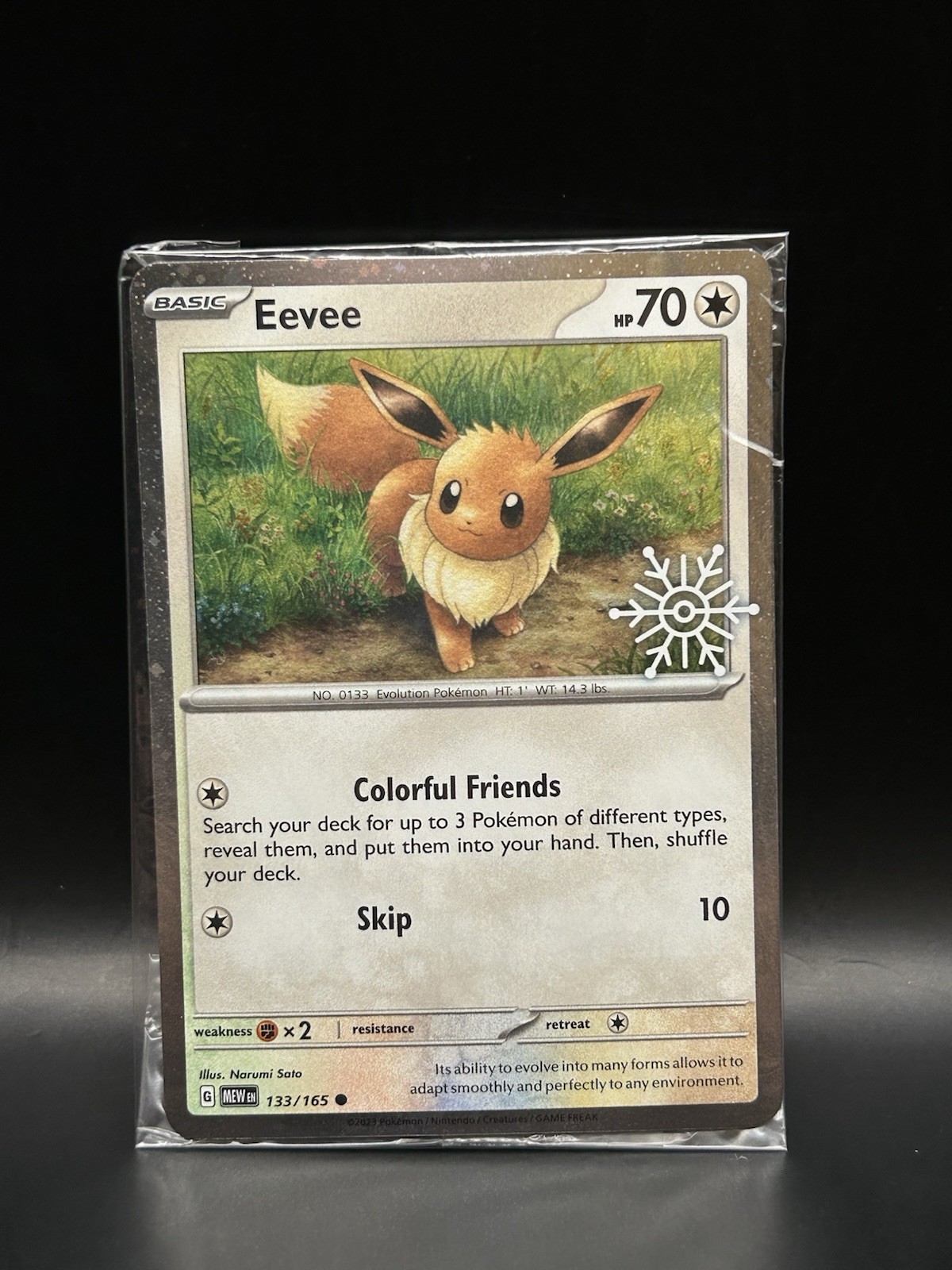 Sealed Holiday Stamped Eevee 133/165  - Pokemon 151 Card - NM