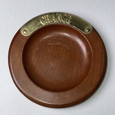 Vintage MCM 1960-70 Wood  Brass Pocket Change...