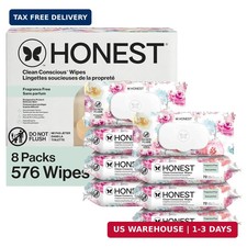 The Honest Company Baby Wipes for Sensitive Skin, Hypoallergenic, Fragrance-Free