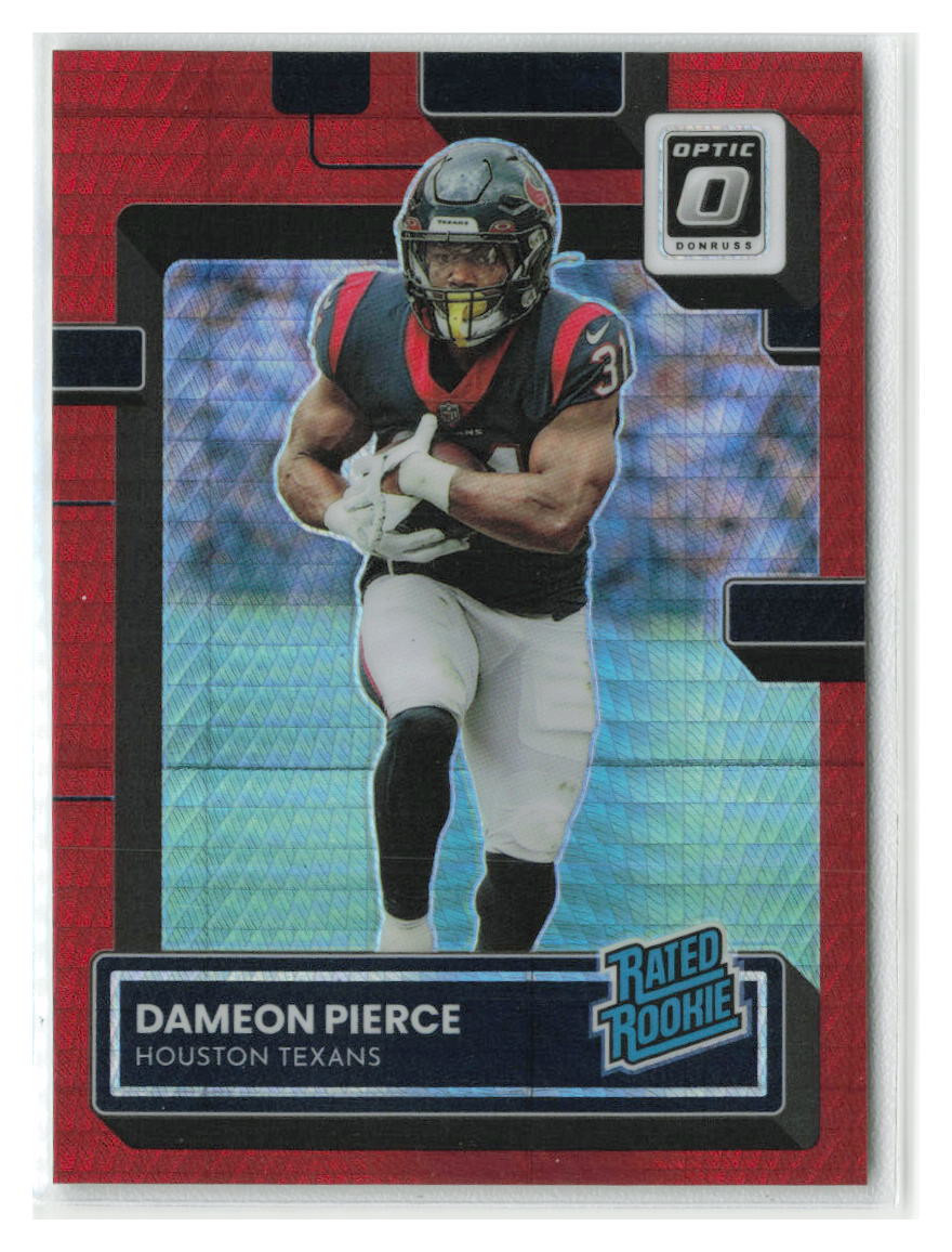 Dameon Pierce 2022 Donruss Optic Red Hyper RC Rookie #240-TEXANS