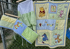 Y2K Disney Winnie the Pooh  Friends Crib Bedding Set Skirt Quilt Unisex
