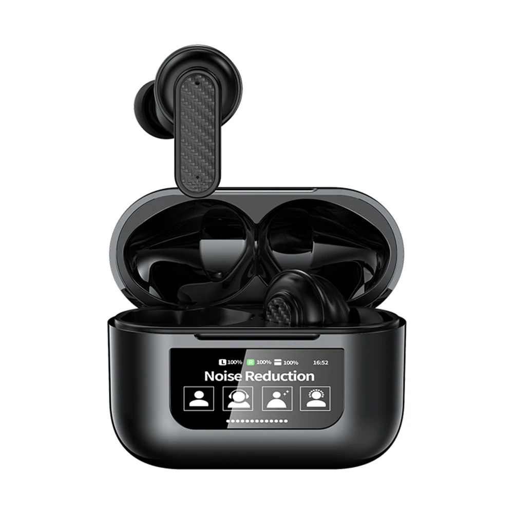 Wireless BT 5.4 Translation Earbuds with Smart Touch Screen and 144 Language Support