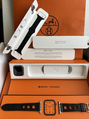 Hermès Apple Smartwatch 44mm S.6 Hermés Rallye, Lederband+Sportband  Rarität  