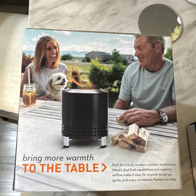 Solo Stove Mesa XL Ash Smokeless Tabletop Fire Pit, Dual Fuel Metal Round