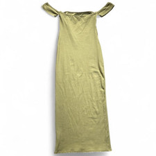 Urban Outfitters Off-Shoulder Knit Maxi Dress Solid Green Sleeveless Size S