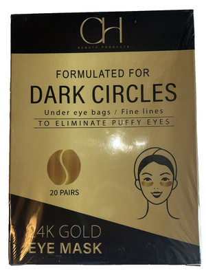 24k Gold Eye Treatment Masks 20 Pair Fine Lines Smooth CH Beauty Products Sealed