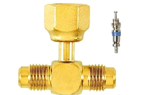 1/4" M. Flare Access x 1/4" M. x 1/4" F.  Pack of (2)  C&D Valve CD9603