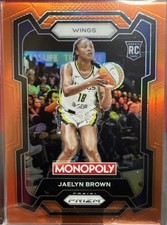 Jaelyn Brown RC- 2024 Panini WNBA Monopoly Orange Holo Prizm #96/124 #15 Wings