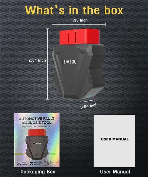 Alternate view of Obd2 Scanner Bluetooth Ios Iphone Android Power On/off Button Save