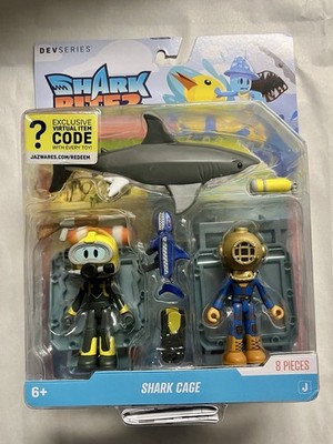 Roblox DevSeries SHARK BITE 2: SHARK CAGE Figure Set W/Exclusive Virtual Code