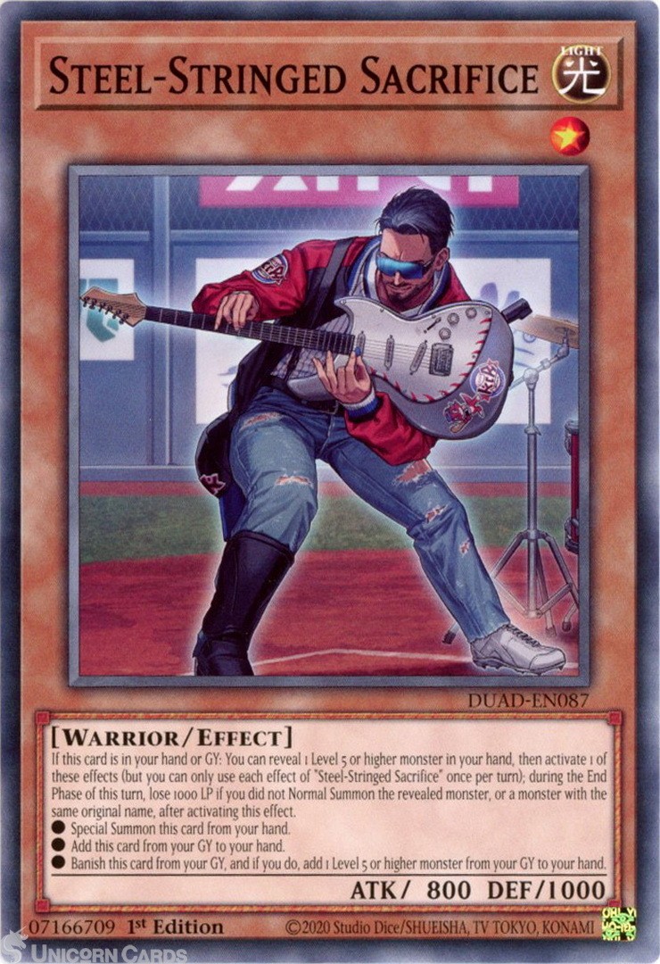 DUAD-EN087 Steel-Stringed Sacrifice : Common 1st Edition Mint YuGiOh Card