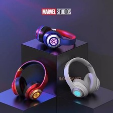 Marvel Captain America Iron Man Bluetooth Foldable Denoise Earphone Headset Gift