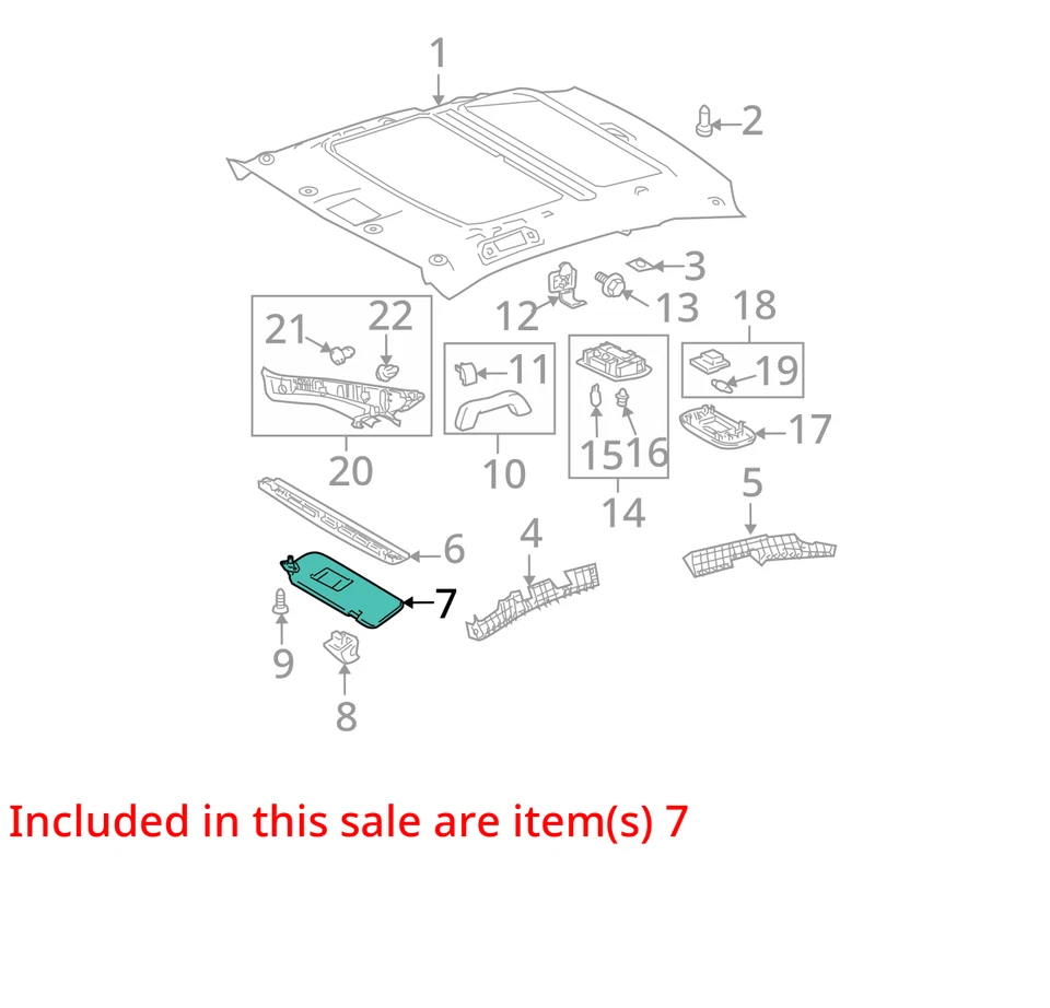 Espejo parasol izquierdo para conductor Scion TC 2007-2008 YKTV1 Foto 3 de 4