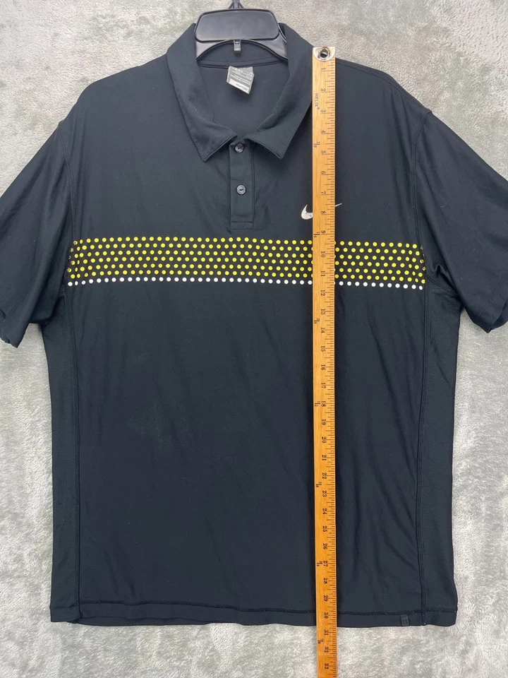 Nike Rafael Nadal 2009 US Open Tennis Polo Shirt size XL Black RAFA - Image 3 of 4