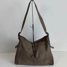 HOBO Soft Leather Shoulder Bag Taupe Greige Slouchy Hobo Purse Adjustable Strap