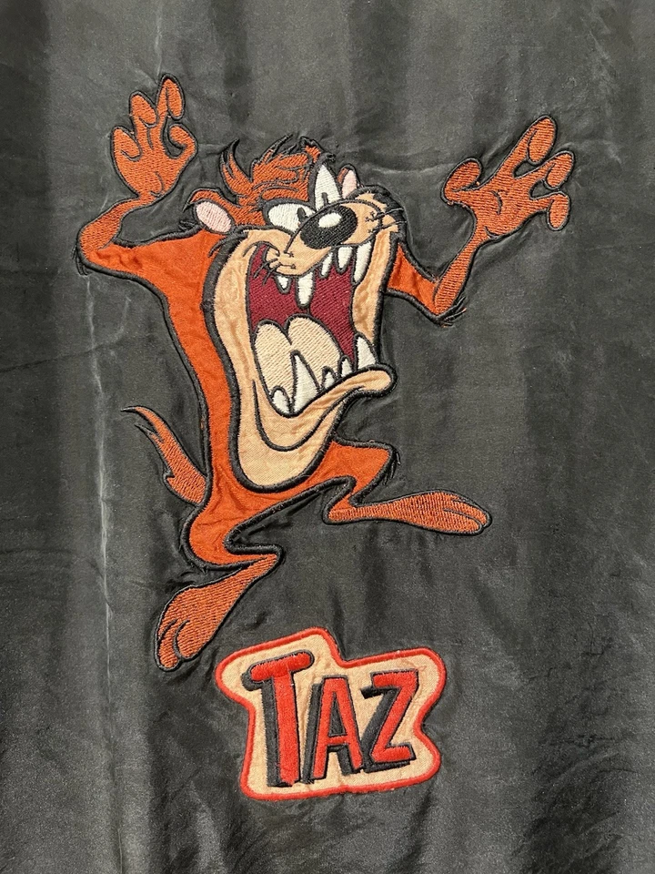 Looney Toons Vintage TAZ Tasmanian Devil Silk Jacket Women’s Size Medium 90’s - Image 4 of 4