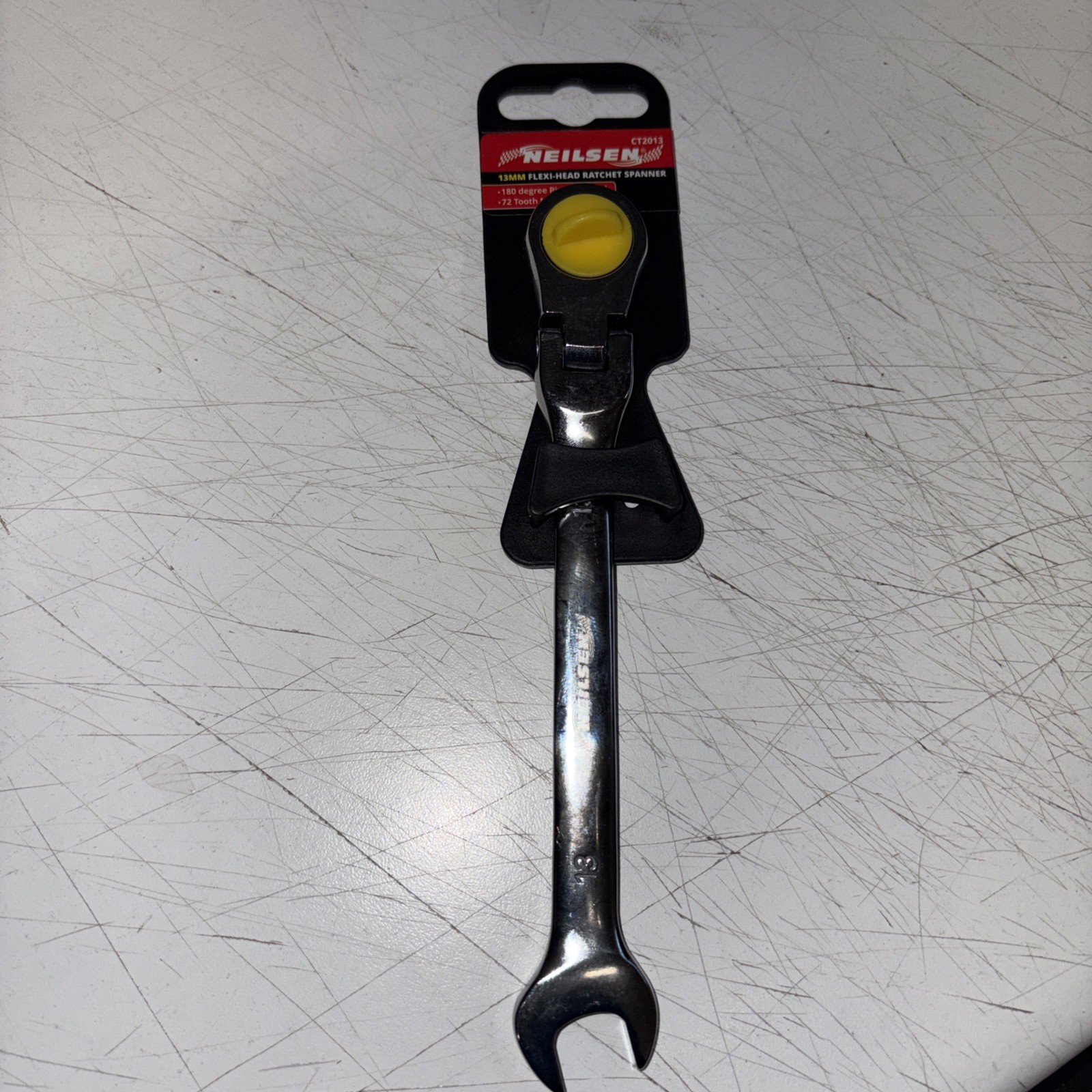 Neilsen 13mm Flexi Head Ratchet Spanner Combination Ring Open End Wrench