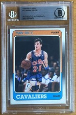 MARK PRICE SIGNED 1988/89 FLEER ROOKIE #25 BAS BGS AUTHENTIC AUTOGRAPH AUTO