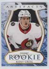2023-24 Upper Deck Artifacts Rookies Light Blue Steel 35/85 Ridly Greig #190 s5j