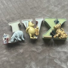 Vintage Disney Winnie the Pooh  Friends Nursery Wall Letters lot of 3. J V X