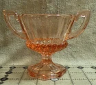 Vintage 1930s Heisey Flamingo Pink Depression Glass Sugar Bowl 1927-1937 #479