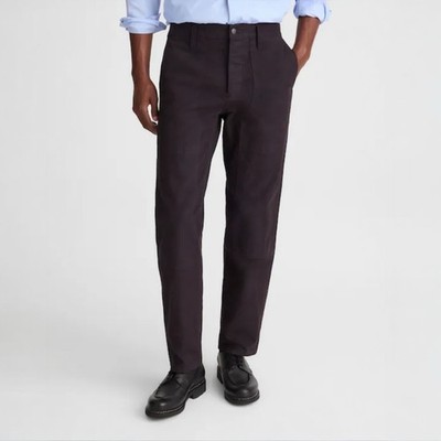Madewell Workwear Pant Mens 40x32 (tag 38) Black Relaxed Straight Button Fly NWT
