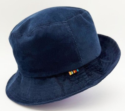 PAUL SMITH BUCKET-HUT TIEFMARINE 100 % BAUMWOLLE KORD GEFÜTTERT NEU MIT ETIKETT SELTEN GRÖSSE L