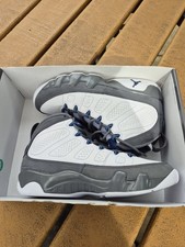 Nike Air Jordan 9 Retro Flint Grey White Blue Black HV4794-100 Men  s Size 8.5