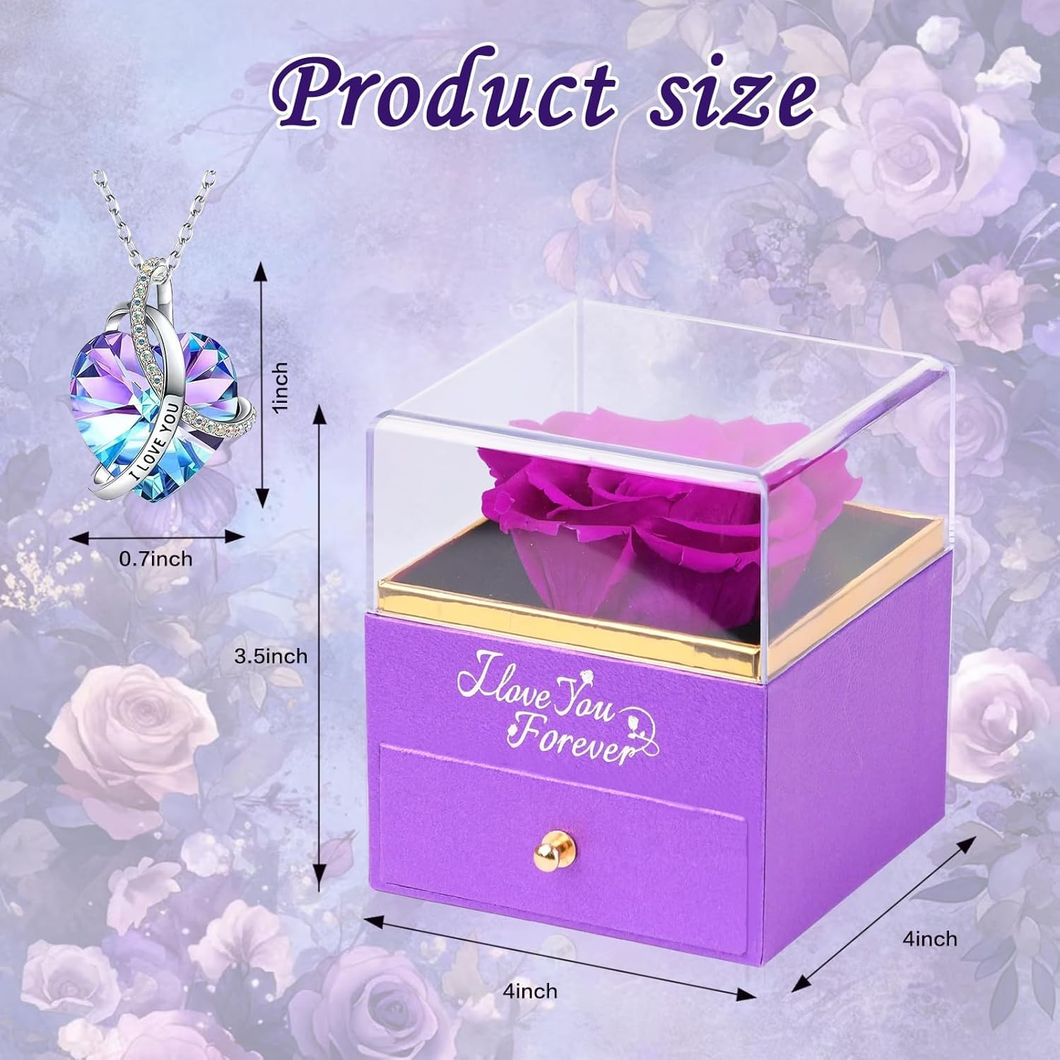 Preserved Rose Gifts for Women, Birthday Gifts for Girlfriend Grandma Mom Wife 