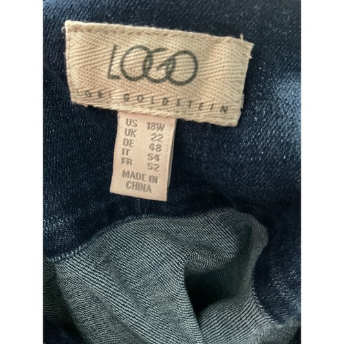 LOGO by Lori Goldstein Blue Denim Jacket - Picture 3 of 4