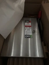 New GE TH3361SS316 3 Pole 30 Amp 600 Volt Fusible 4X Stainless Steel Disconnect