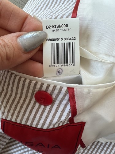 Isaia seersucker jacket blazer Men’s Size 40 US 50 IT casual summer wedding - Picture 9 of 13