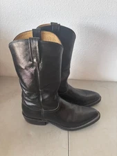 Vintage Nocona Black Leather Cowboy Boots BILTRITE Men's 11 B USA 10796119 0802