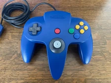 Nintendo 64 Controller  Blue - N64 - OEM - Tested-Strong stick 8/10