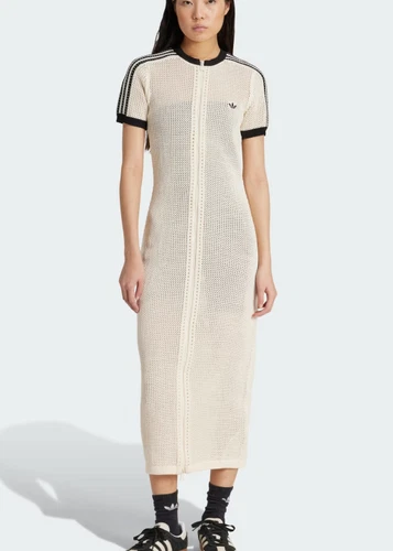 ADIDAS ORIGINALS PREMIUM CROCHET DRESS OFF WHITE  BNWT  UK M,L  LAST 2  RARE!