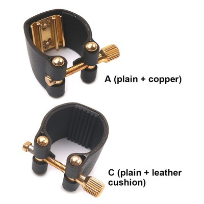 #ad Saxophone Mouthpiece Leather Fastener Clip Ligatures For Alto Sax Accessories $11.99