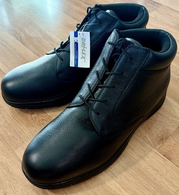 NEW Drew Tucson Men s Black Pebbled Leather Ankle Boots 40678-14 - Size 16 - 6E