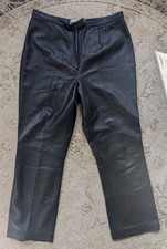 Valerie Stevens Women's Black Lambskin Leather Pants Size 10