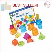 Learning Resources View-Thru Geometric Solids - Geometric Shapes, Back to School